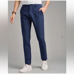 RHONE Slim Fit Navy Blue Chinos